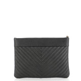 Mademoiselle Vintage O Case Clutch Chevron Caviar Medium