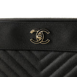 Mademoiselle Vintage O Case Clutch Chevron Caviar Medium