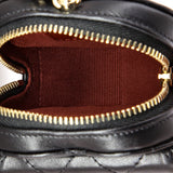CC in Love Heart Chain Necklace Zip Coin Purse Quilted Lambskin