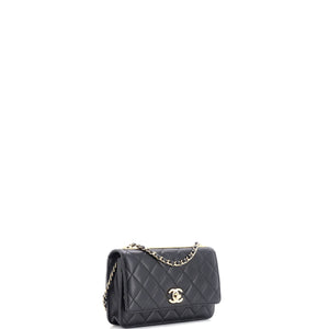 Trendy CC Wallet on Chain Quilted Lambskin