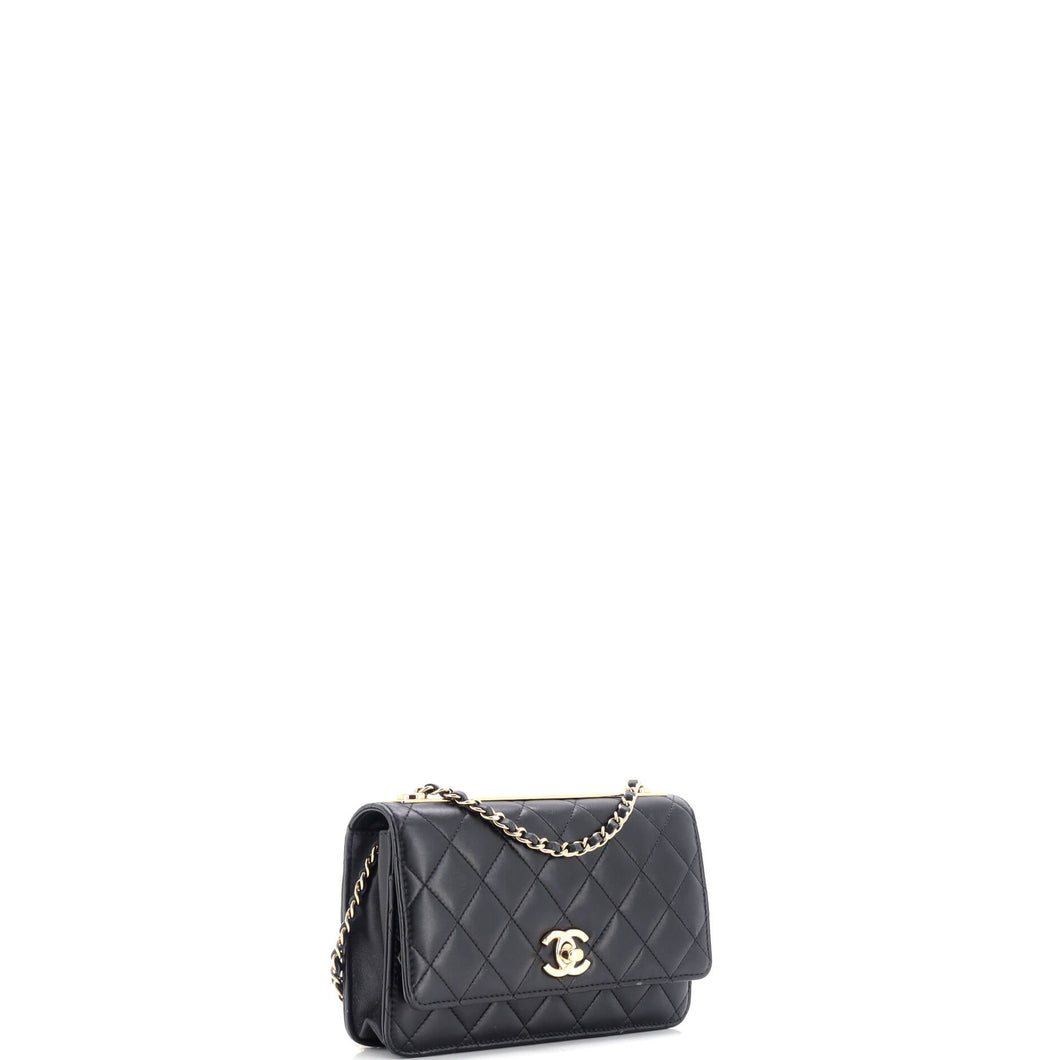 Trendy CC Wallet on Chain Quilted Lambskin
