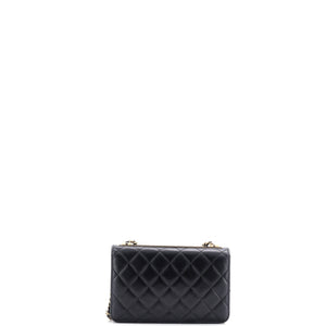Trendy CC Wallet on Chain Quilted Lambskin