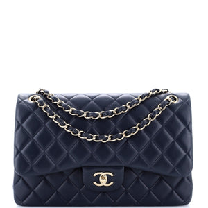 Classic Double Flap Bag Quilted Lambskin Jumbo