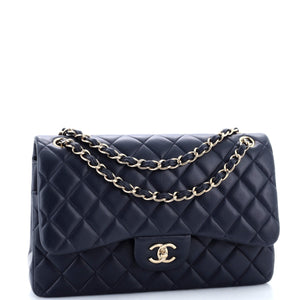 Classic Double Flap Bag Quilted Lambskin Jumbo