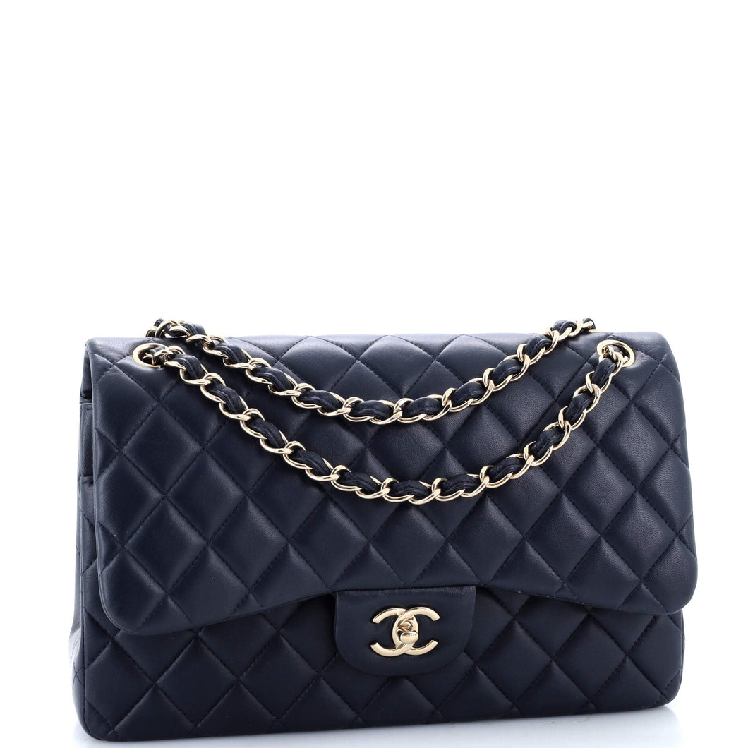 Classic Double Flap Bag Quilted Lambskin Jumbo