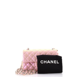 Classic Single Flap Bag Quilted Iridescent Calfskin Mini