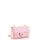 Classic Single Flap Bag Quilted Iridescent Calfskin Mini