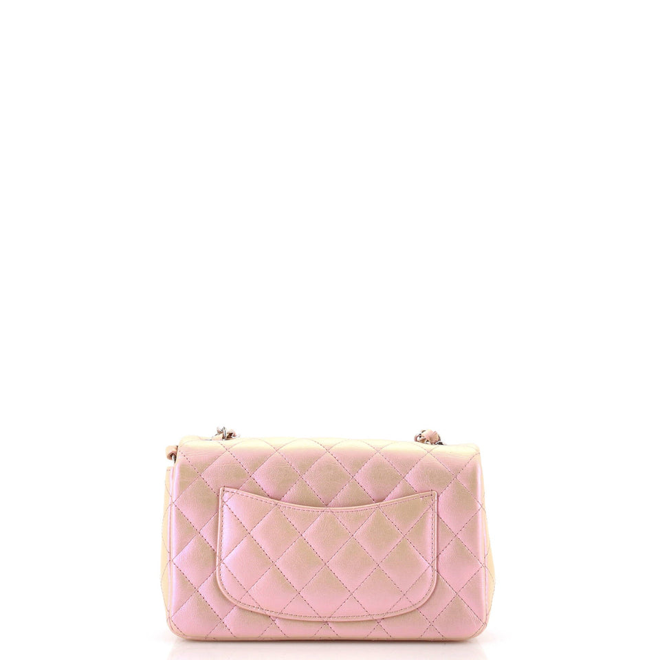 Classic Single Flap Bag Quilted Iridescent Calfskin Mini