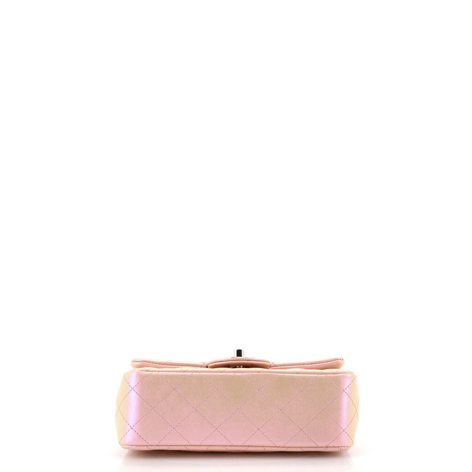 Classic Single Flap Bag Quilted Iridescent Calfskin Mini