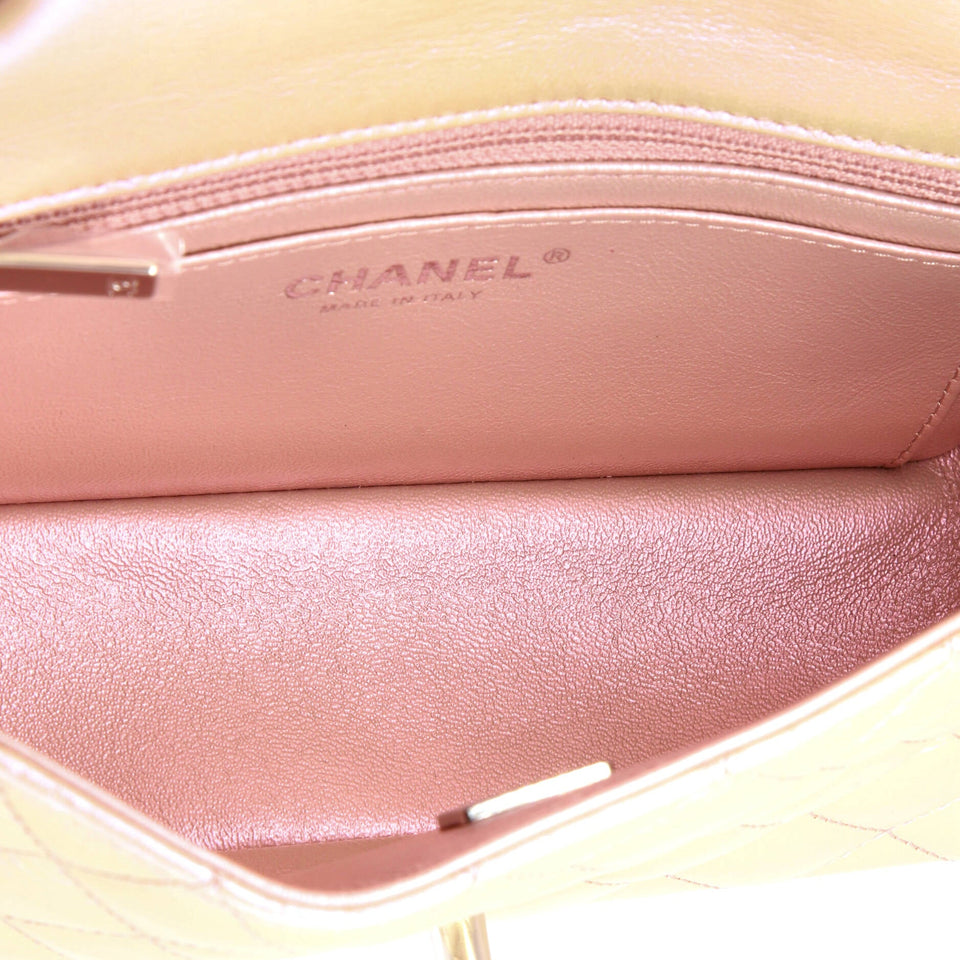 Classic Single Flap Bag Quilted Iridescent Calfskin Mini
