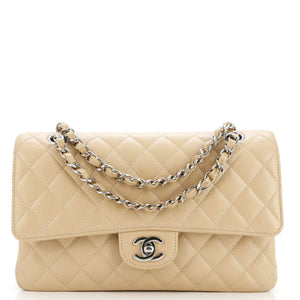 Classic Double Flap Bag Quilted Caviar Medium
