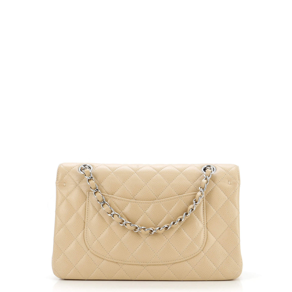 Classic Double Flap Bag Quilted Caviar Medium