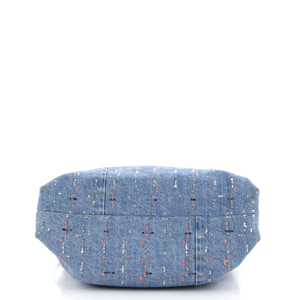 22 Chain Hobo Denim with Sequins Medium