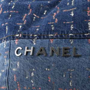 22 Chain Hobo Denim with Sequins Medium
