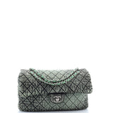 Denimpression Flap Bag Quilted Distressed Denim Medium