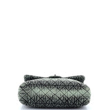 Denimpression Flap Bag Quilted Distressed Denim Medium
