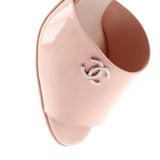 Women's CC Heeled Mules Patent with Faux Pearls