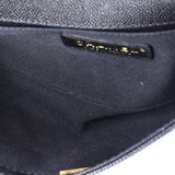 Boy Flap Bag Quilted Caviar with Whipstitch Chain Detail Old Medium