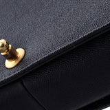 Boy Flap Bag Quilted Caviar with Whipstitch Chain Detail Old Medium
