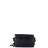 Classic Flap Phone Holder with Chain Quilted Caviar