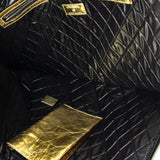 Feminine Pouch Crinkled Leather Large