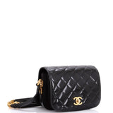 My Sweet CC Full Flap Messenger Bag Quilted Shiny Calfskin with Suede Mini