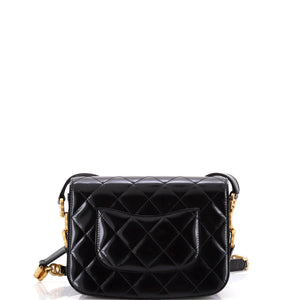 My Sweet CC Full Flap Messenger Bag Quilted Shiny Calfskin with Suede Mini