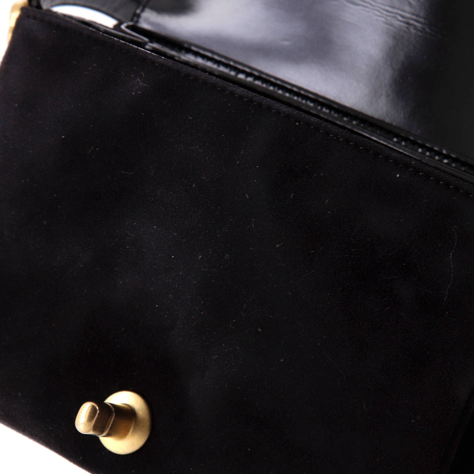 My Sweet CC Full Flap Messenger Bag Quilted Shiny Calfskin with Suede Mini