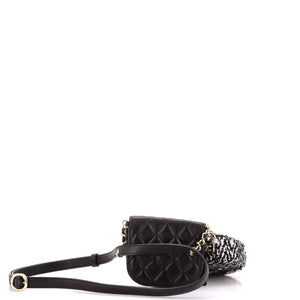 CC Waist Bag with Coin Purse Quilted Lambskin and Tweed
