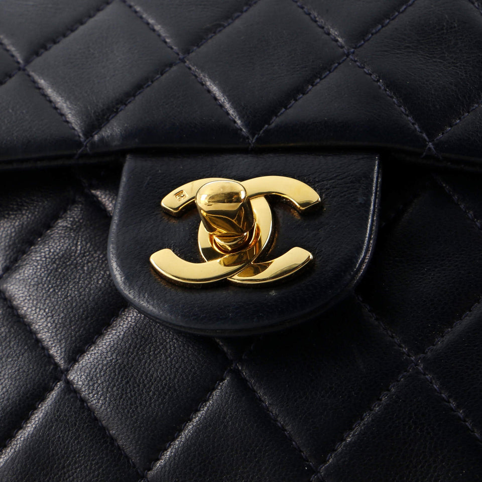 Vintage Square Classic Single Flap Bag Quilted Lambskin Mini