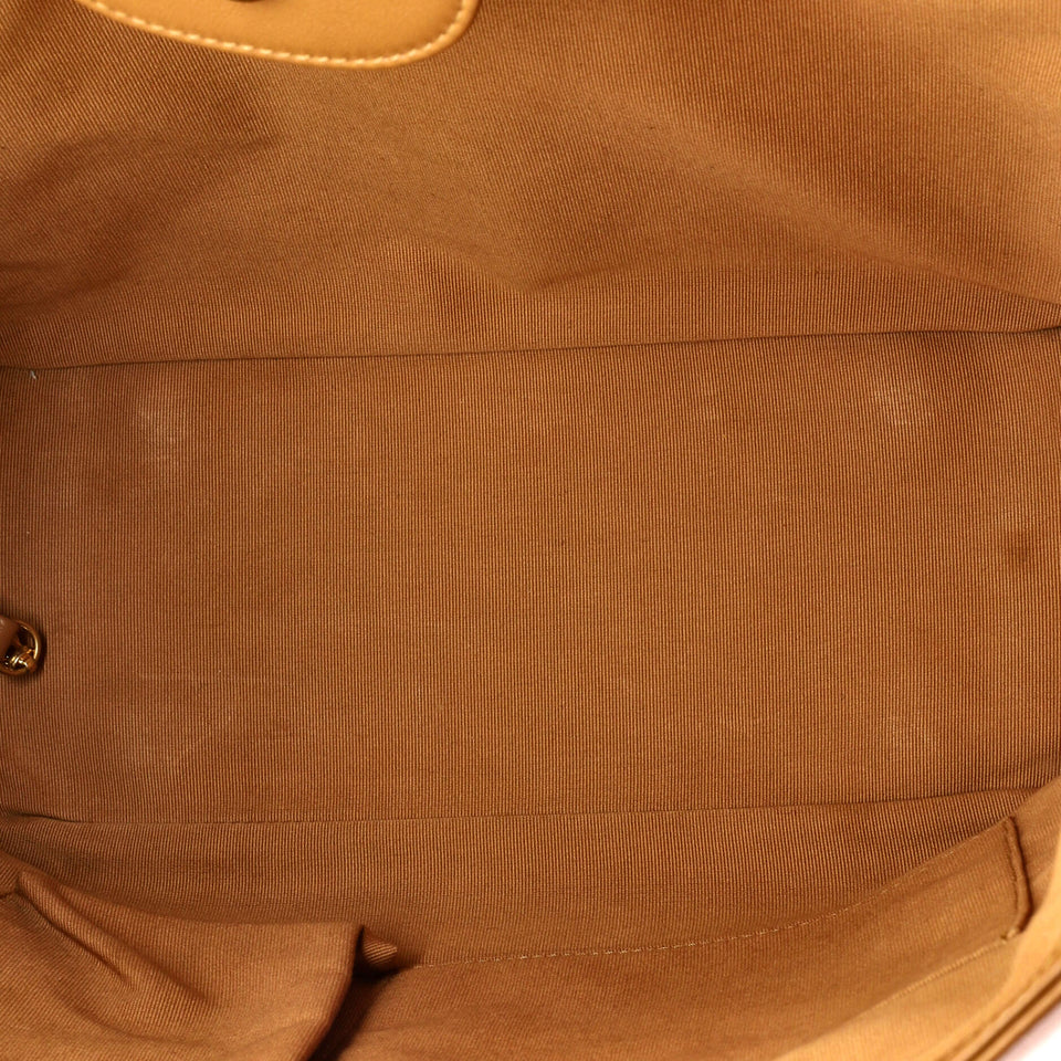 Open Shopping Tote Quilted Lambskin Large