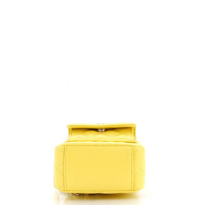 Classic CC Chain Pocket Backpack Quilted Caviar Mini