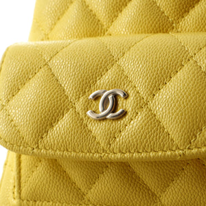 Classic CC Chain Pocket Backpack Quilted Caviar Mini