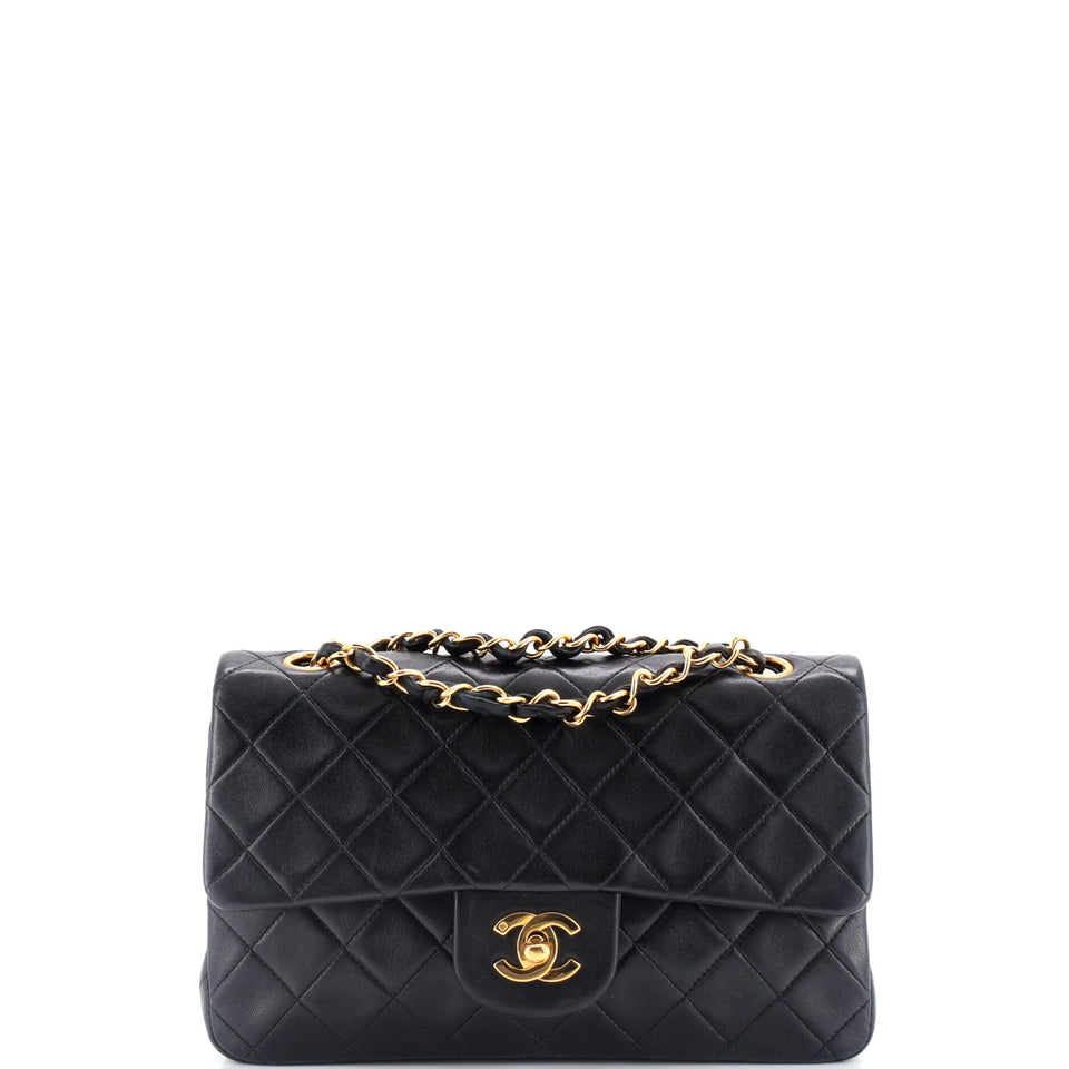 Vintage Classic Double Flap Bag Quilted Lambskin Small