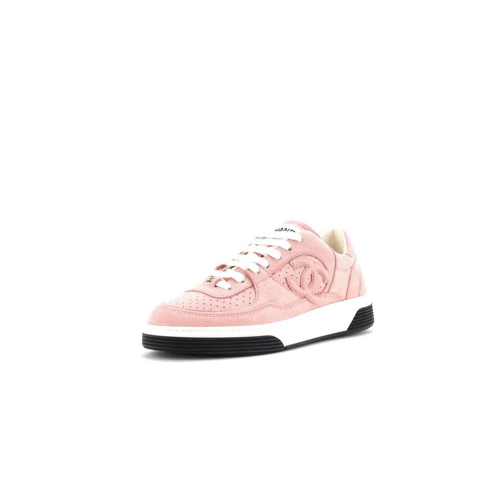 Women's CC Low-Top Sneakers Perforated Suede