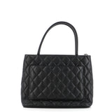 Medallion Tote Quilted Caviar