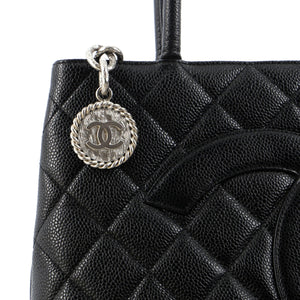 Medallion Tote Quilted Caviar
