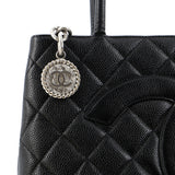 Medallion Tote Quilted Caviar