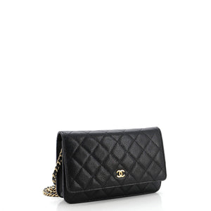 Wallet on Chain Quilted Caviar