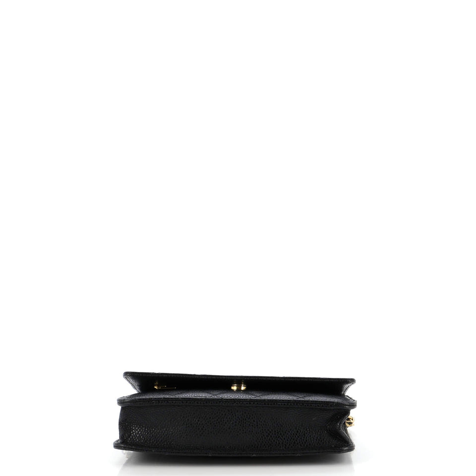 Wallet on Chain Quilted Caviar