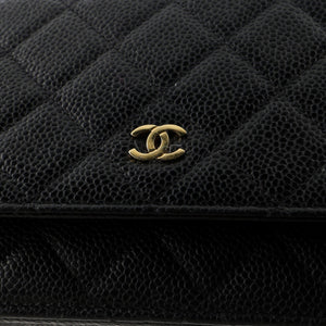 Wallet on Chain Quilted Caviar