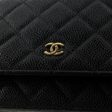 Wallet on Chain Quilted Caviar