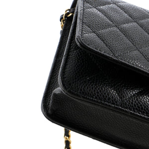 Wallet on Chain Quilted Caviar