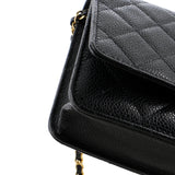 Wallet on Chain Quilted Caviar
