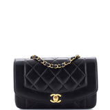 Vintage Diana Flap Bag Quilted Lambskin Small