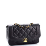 Vintage Diana Flap Bag Quilted Lambskin Small