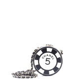 Poker Chip Clutch With Chain Quilted Lambskin with Enamel
