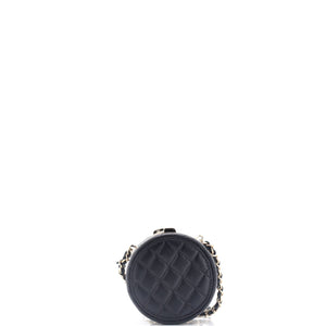 Poker Chip Clutch With Chain Quilted Lambskin with Enamel