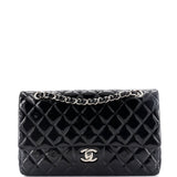 Classic Double Flap Bag Quilted Patent Medium