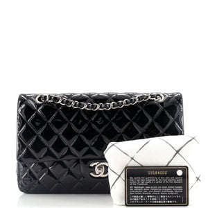Classic Double Flap Bag Quilted Patent Medium